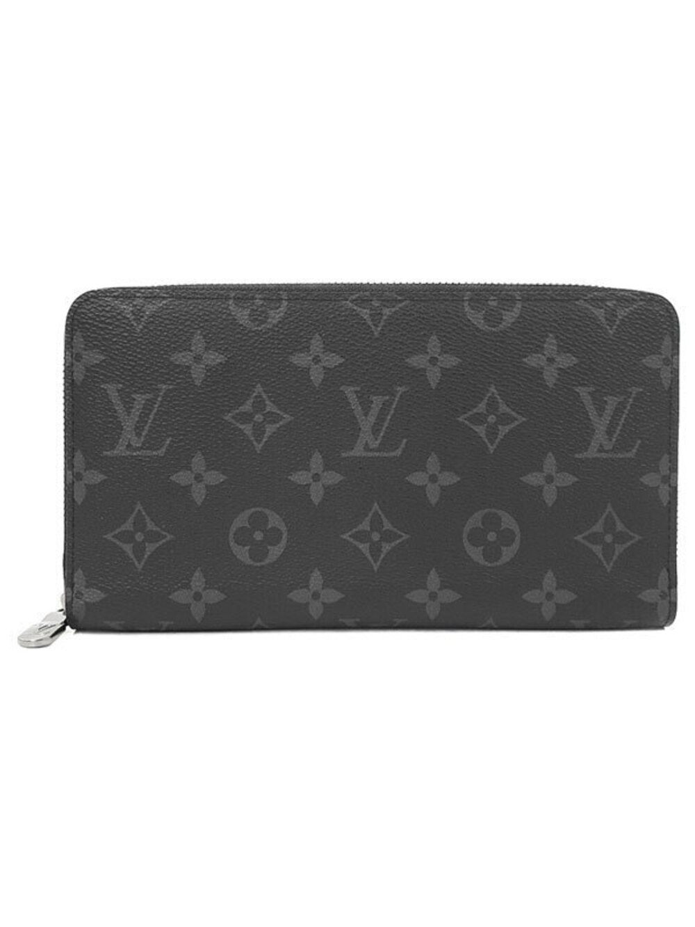 Louis Vuitton Monogram Eclipse Black Zippy Organizer NM Round Zipper Long Wallet